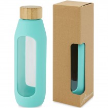 Tidan fles van 600 ml in borosilicaatglas met siliconen grip