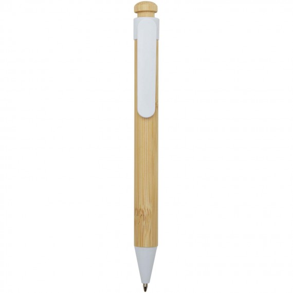 Rattan balpen van bamboe en gerecycled plastic (zwarte inkt)