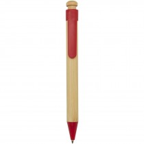 Rattan balpen van bamboe en gerecycled plastic (zwarte inkt)