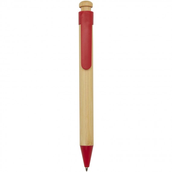 Rattan balpen van bamboe en gerecycled plastic (zwarte inkt)