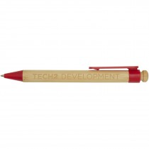 Rattan balpen van bamboe en gerecycled plastic (zwarte inkt)