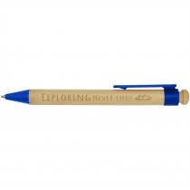 Rattan balpen van bamboe en gerecycled plastic (zwarte inkt)