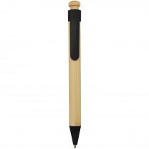 Rattan balpen van bamboe en gerecycled plastic (zwarte inkt)