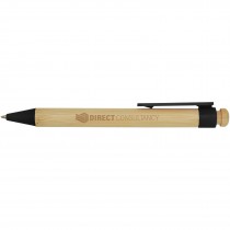 Rattan balpen van bamboe en gerecycled plastic (zwarte inkt)