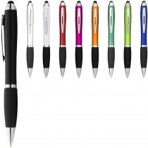 Nash stylus balpen gekleurd met zwarte grip (blauwe inkt)
