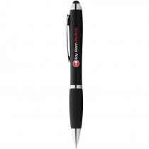 Nash stylus balpen gekleurd met zwarte grip (blauwe inkt)