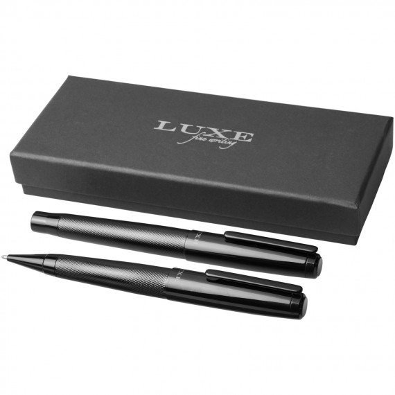 Gloss cadeauset met twee pennen (zwarte inkt)