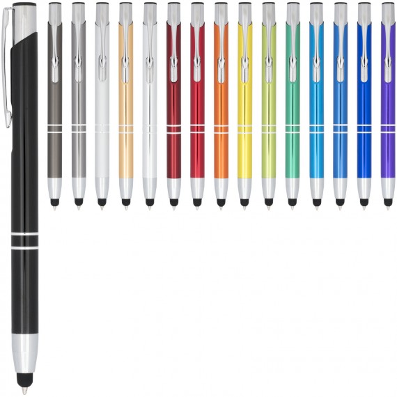 Moneta geanodiseerde aluminium stylus balpen