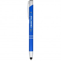 Moneta geanodiseerde aluminium stylus balpen (blauwe inkt)
