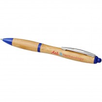 Nash balpen van bamboe (blauwe inkt)