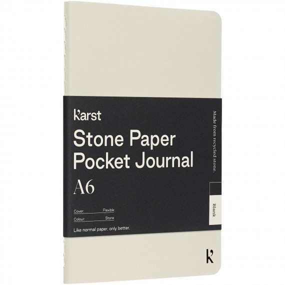 Karst® A6 softcover pocket journal van steenpapier - blanco