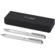 Lucetto cadeauset met balpen en rollerbalpen van gerecycled aluminium (zwarte inkt)