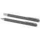 Lucetto cadeauset met balpen en rollerbalpen van gerecycled aluminium (zwarte inkt)