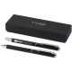 Lucetto cadeauset met balpen en rollerbalpen van gerecycled aluminium (zwarte inkt)