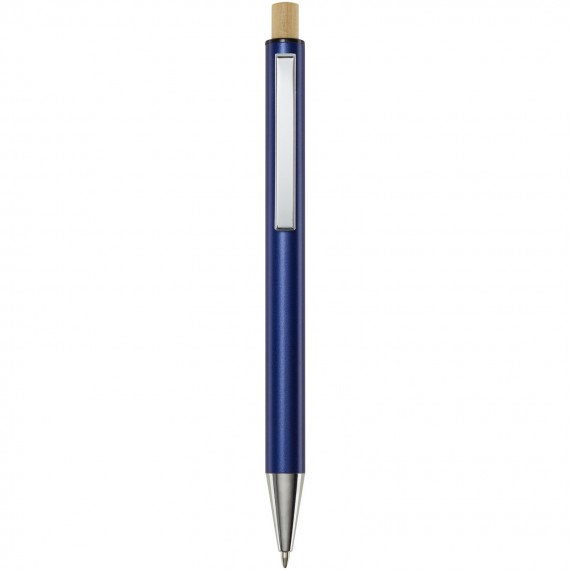 Cyrus balpen van gerecycled aluminium (blauwe inkt)