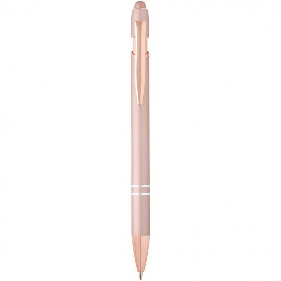 Nanna balpen met roségouden afwerking (blauwe inkt)
