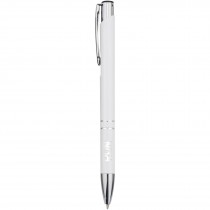 Moneta balpen van gerecycled aluminium (blauwe inkt)