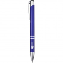 Moneta balpen van gerecycled aluminium (blauwe inkt)