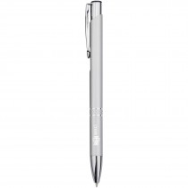 Moneta balpen van gerecycled aluminium (blauwe inkt)
