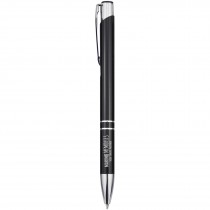 Moneta balpen van gerecycled aluminium (blauwe inkt)