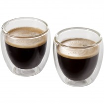 Boda 2 delige espressoset van glas