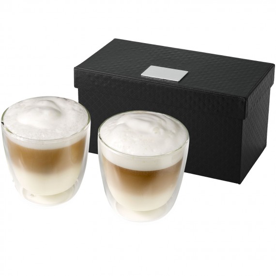 Boda 2 delige koffieset van glas