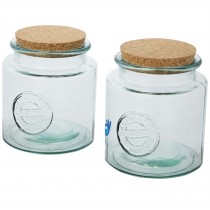 Aire tweedelige containerset van 1500 ml gerecycled glas