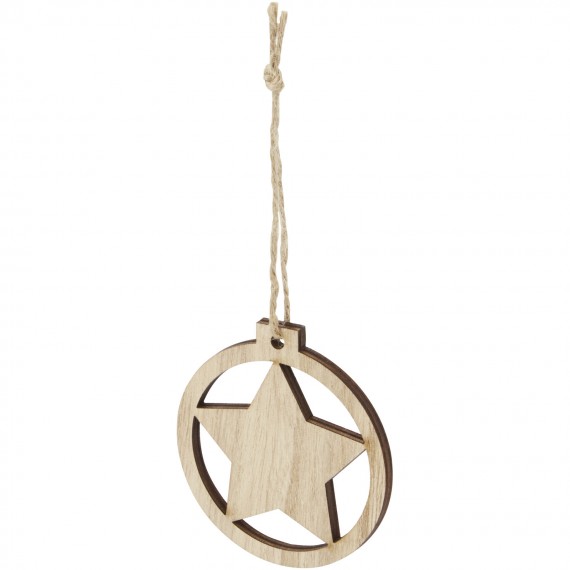 Natall houten ster ornament