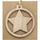 Natall houten ster ornament