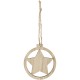 Natall houten ster ornament