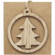 Natall houten boom ornament