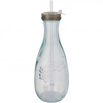 Polpa gerecyclede glazen fles met rietje