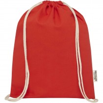 Oregon tas met trekkoord van 140 g/m² GRS gerecycled katoen