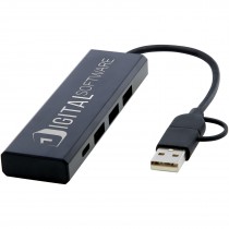 Rise USB 2.0 hub van RCS gerecycled aluminium