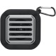 Solo IPX5 Bluetooth® speaker op zonne-energie van 3 W van RCS gerecycled plastic met karabijnhaak 