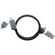 SCX.design C52 4 in 1 rPET magnetische ultrasnelle oplaadkabel van 100 W 