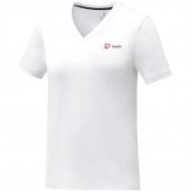 Somoto Dames T-shirt met V-hals en korte mouwen  